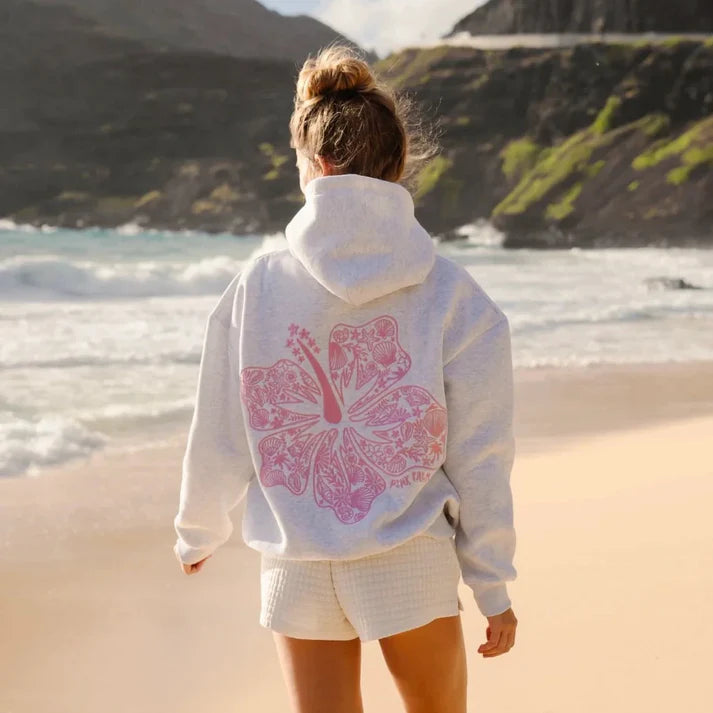 Viral Pink Palm Puff Hoodie