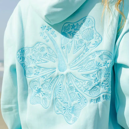Viral Pink Palm Puff Hoodie