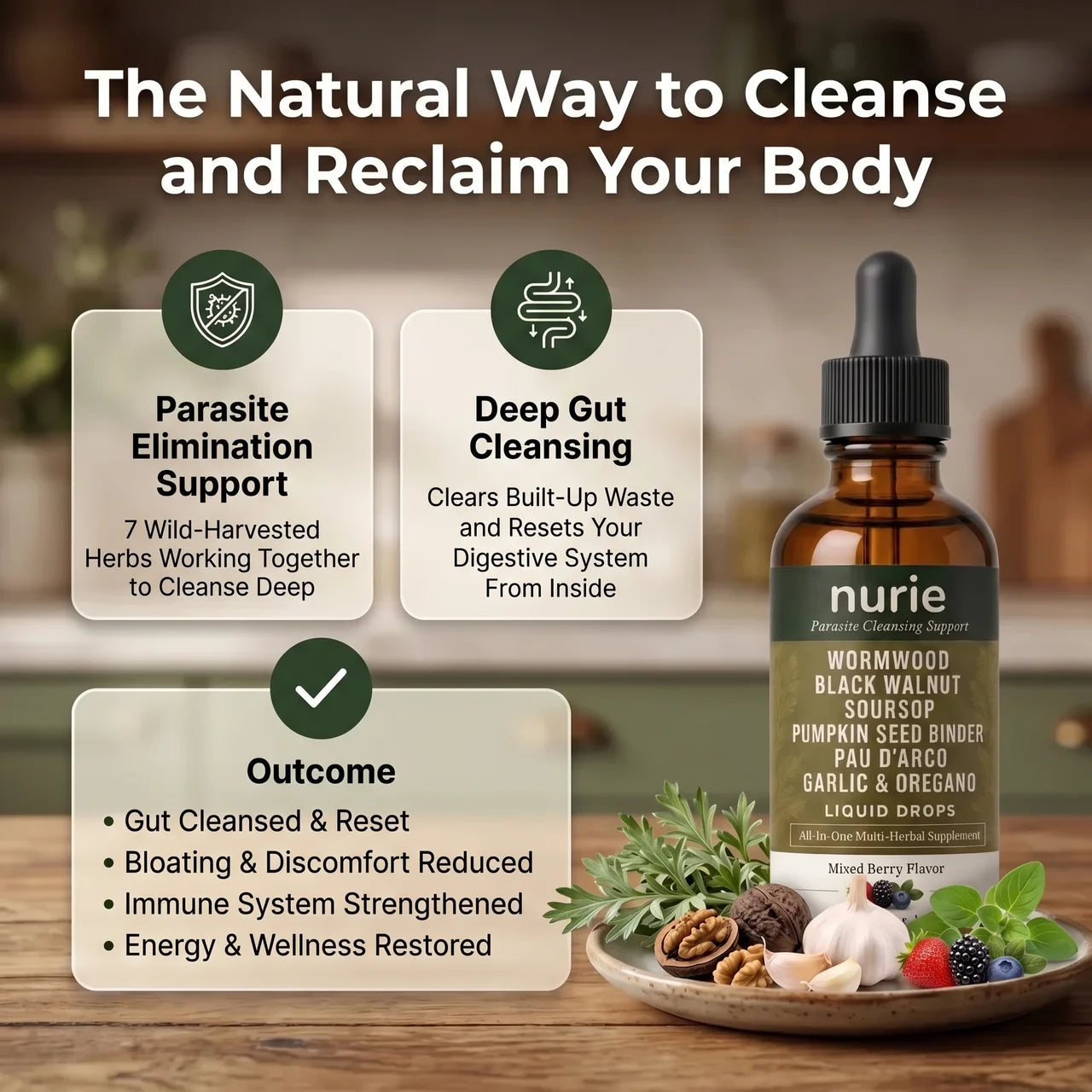 Nurie Wild-Harvested Wormwood Herbal Drops