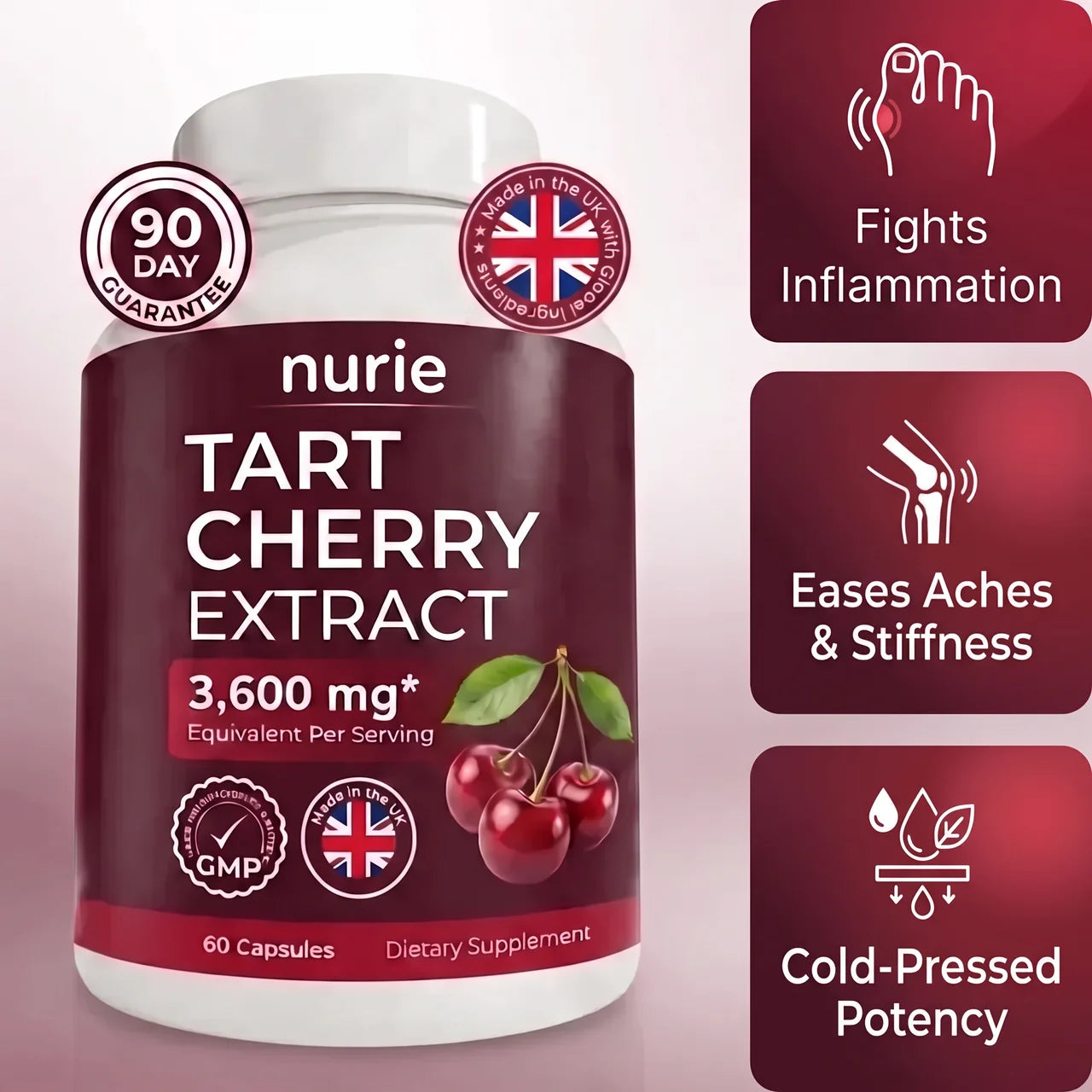 Nurie Natural Tart Cherry Extract 3,600mg