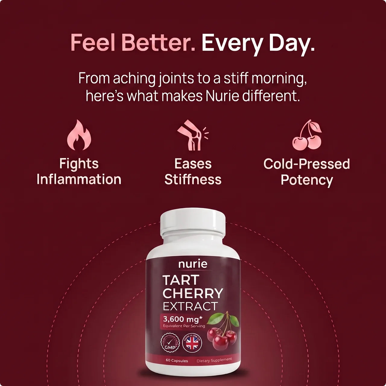 Nurie Natural Tart Cherry Extract 3,600mg