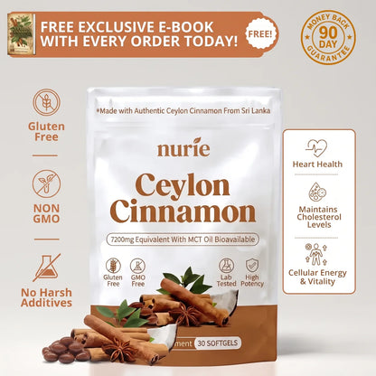 Ceylon Cinnamon 7200mg Equivalent with MCT Oil