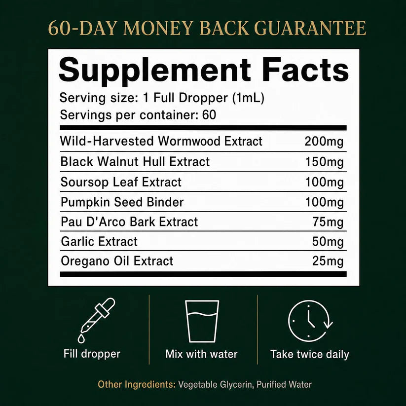 Nurie Wild-Harvested Wormwood Herbal Drops